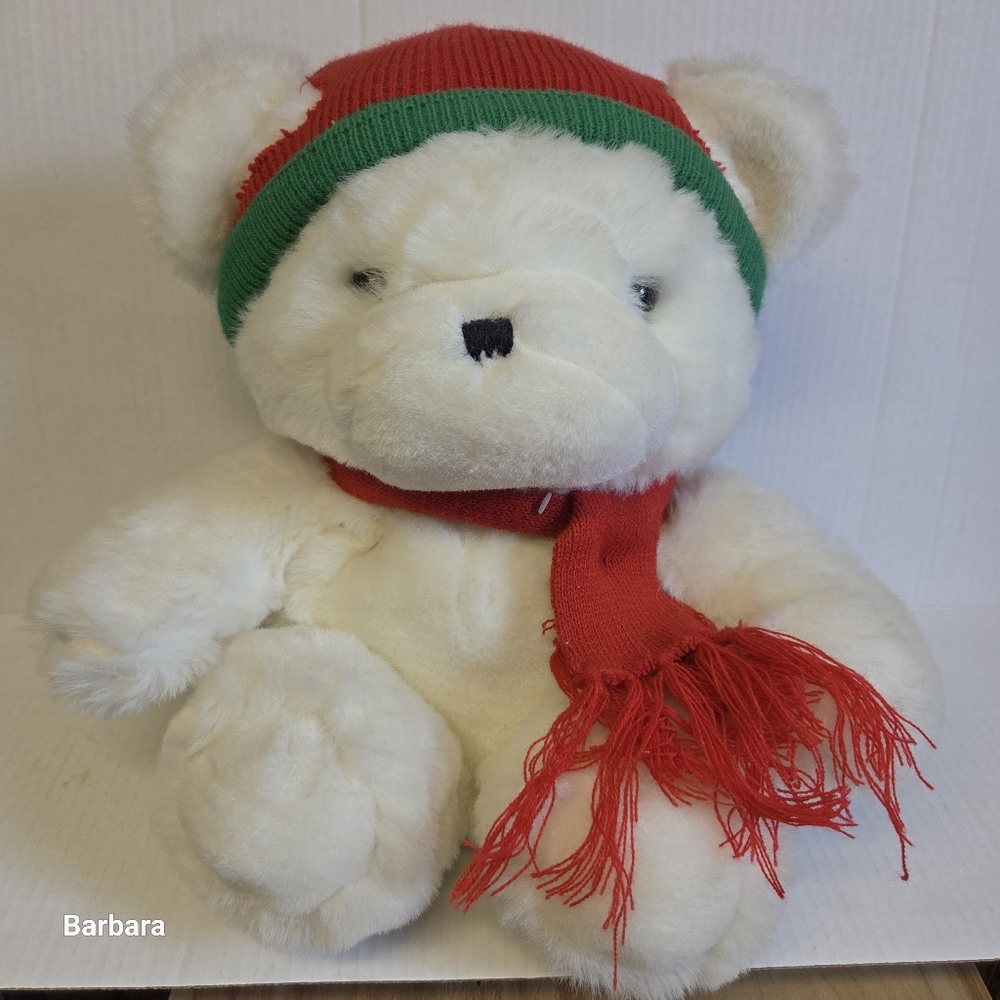 Vintage 1986 Kmart Christmas Plush Teddy Bear